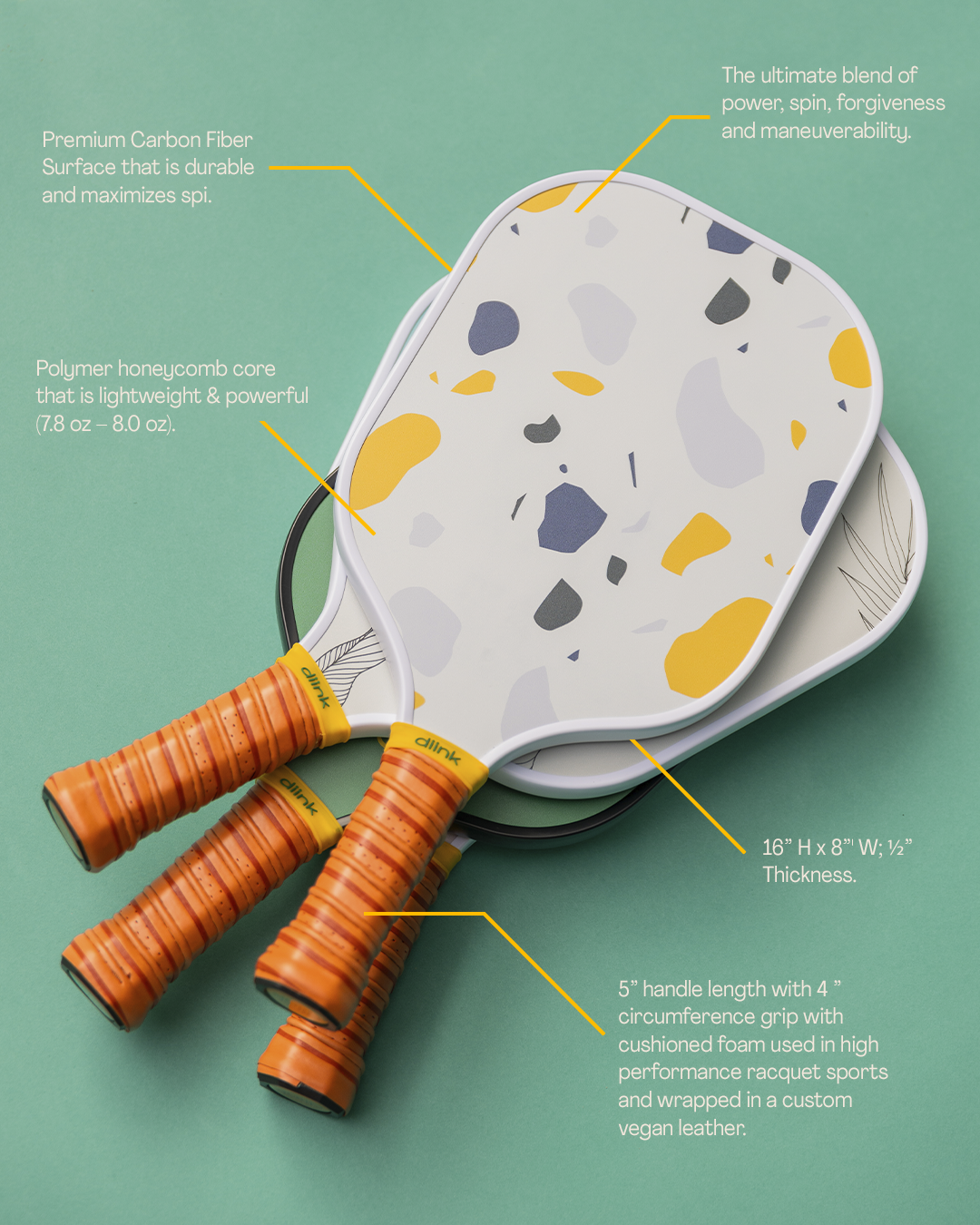 Timeless Terrazzo Pickleball Paddle
