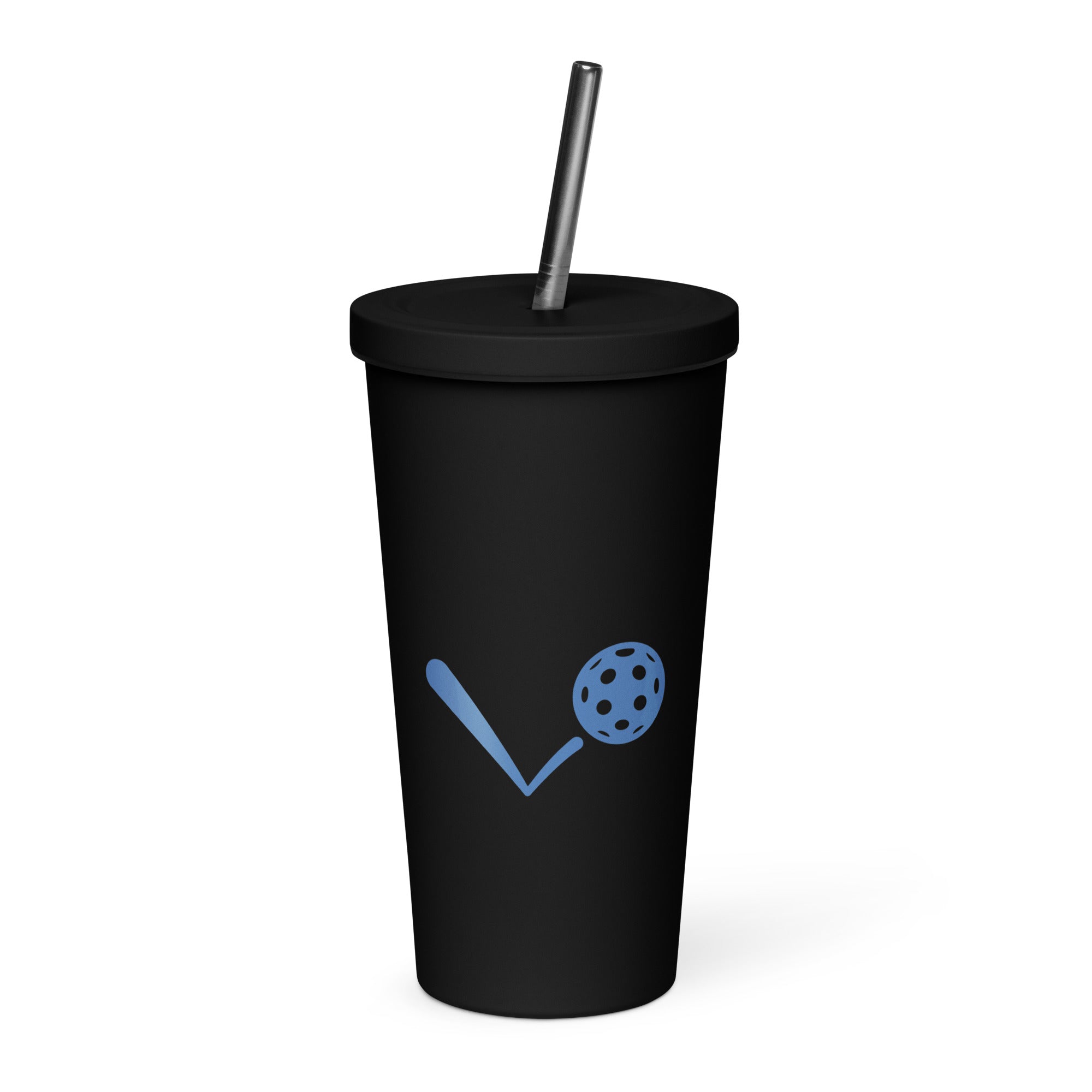 diink Ball Bounce Insulated tumbler with a straw