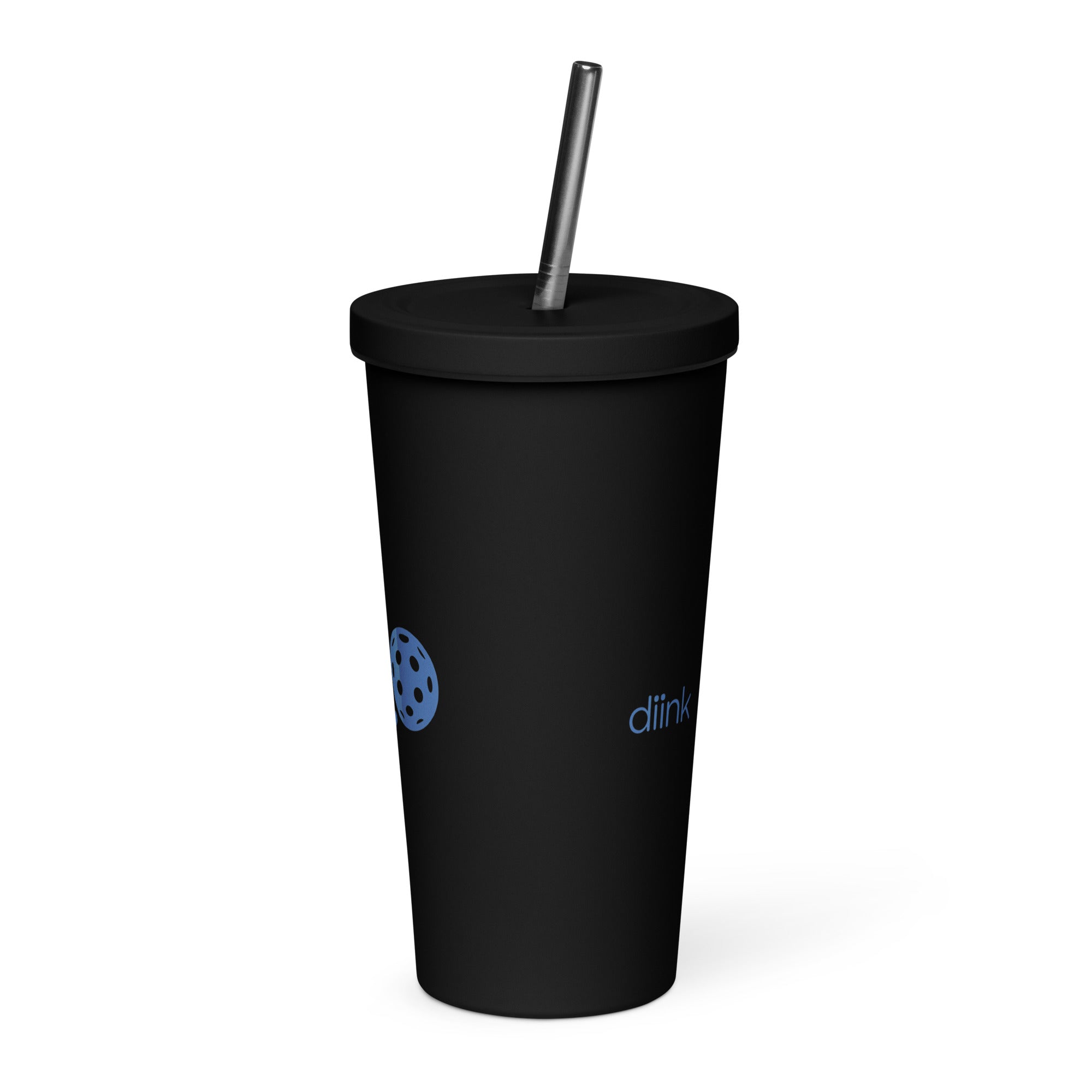 diink Ball Bounce Insulated tumbler with a straw