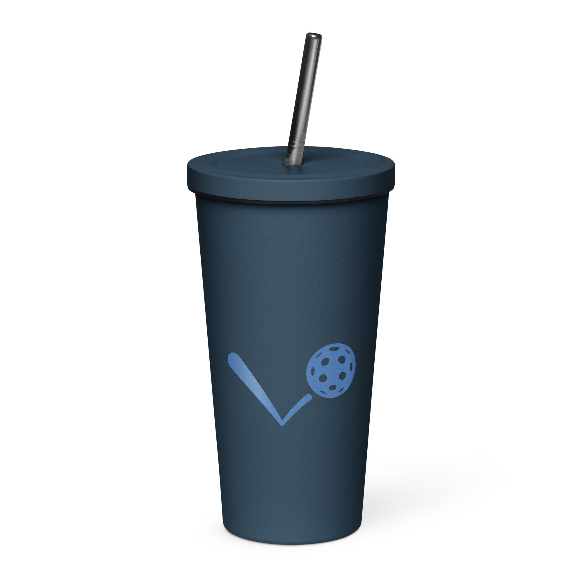 diink Ball Bounce Insulated tumbler with a straw