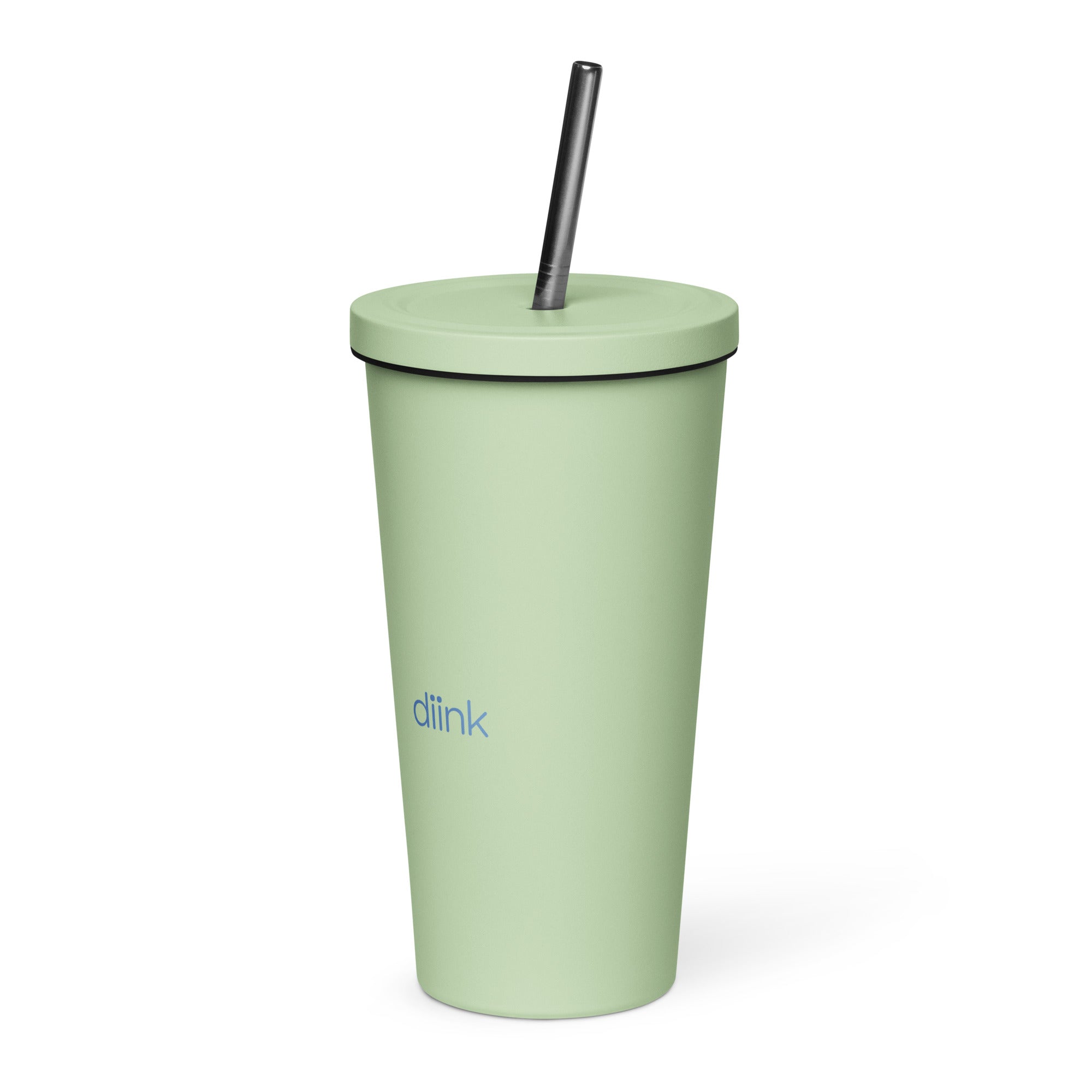 diink Ball Bounce Insulated tumbler with a straw