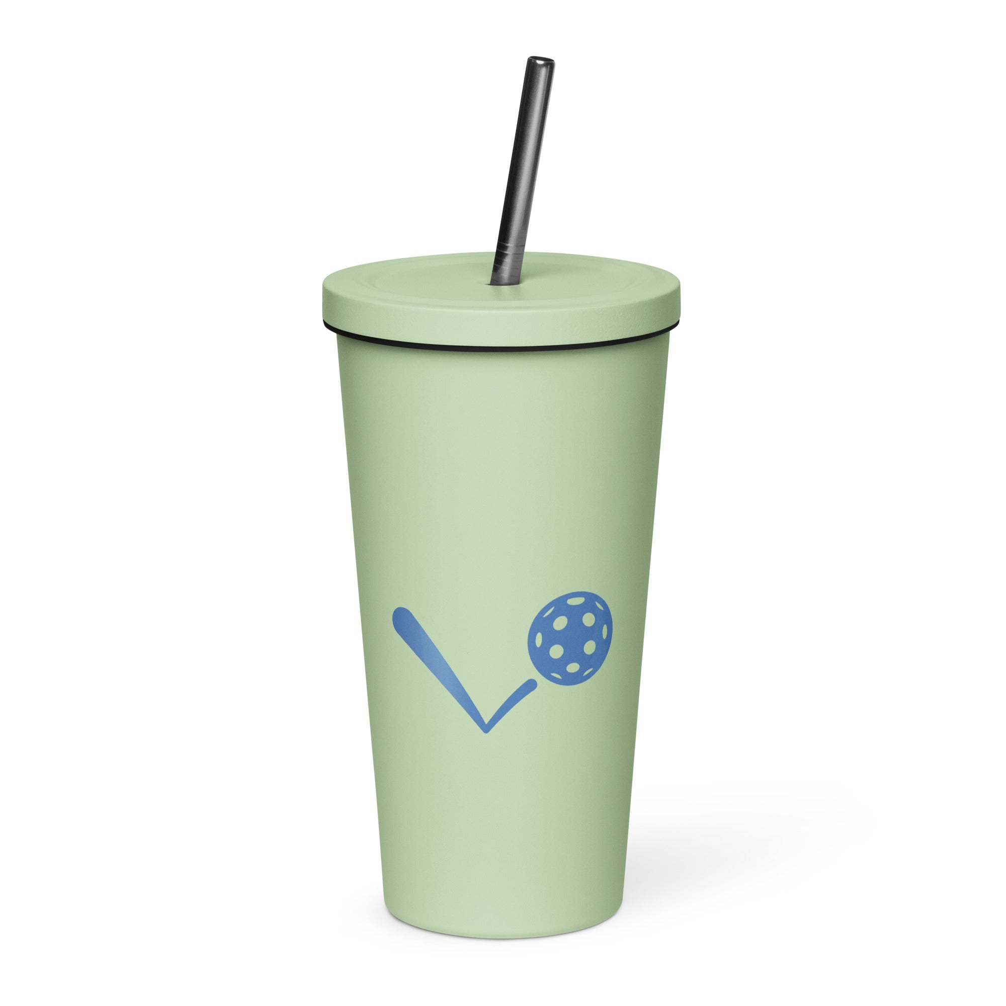 diink Ball Bounce Insulated tumbler with a straw