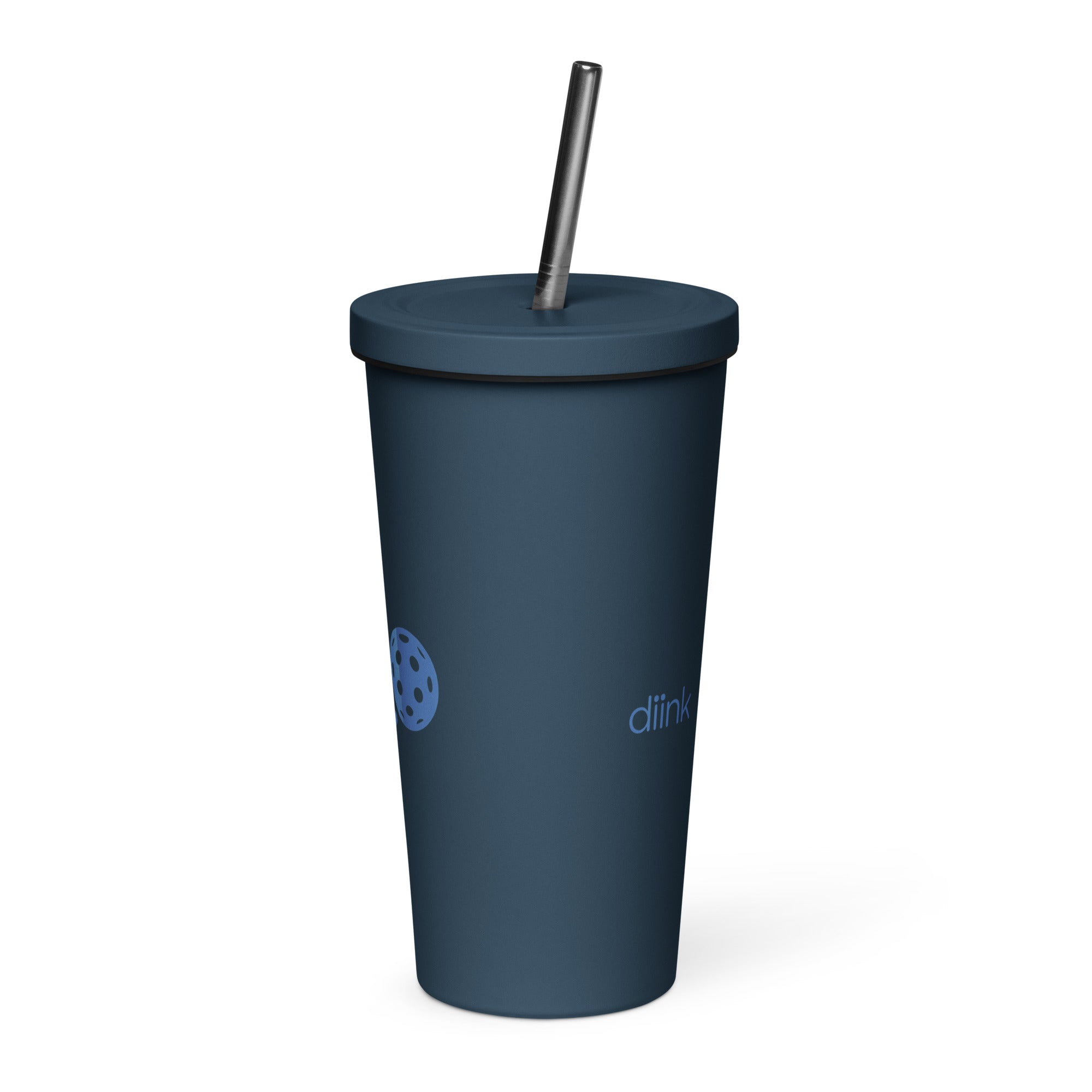 diink Ball Bounce Insulated tumbler with a straw